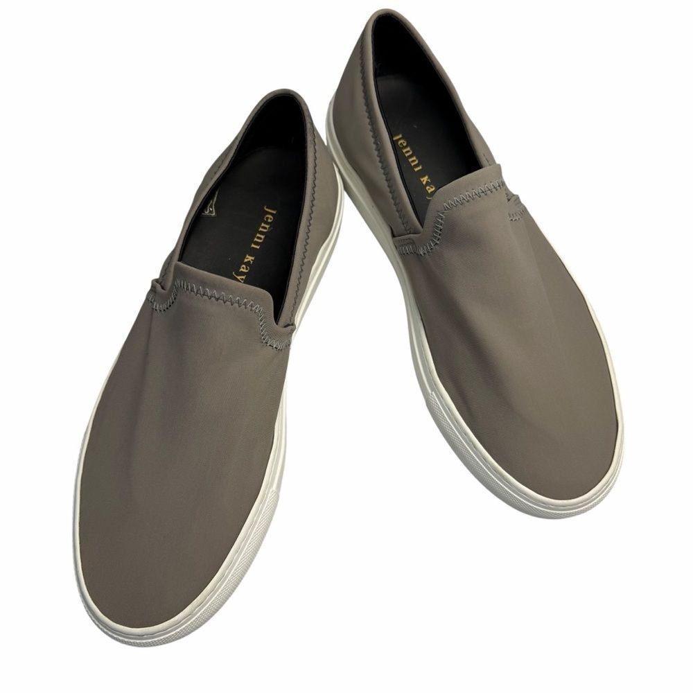 Jenni Kayne 38/8 Grey White Loafer Slip on Slide sneaker